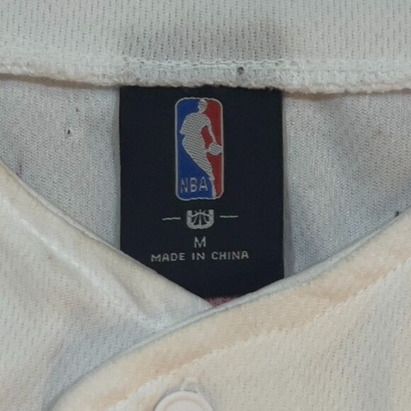 NBA Chicago Bulls Baseball Style Jersey Red White Black - Men's Size Medium - Picture 3 of 6